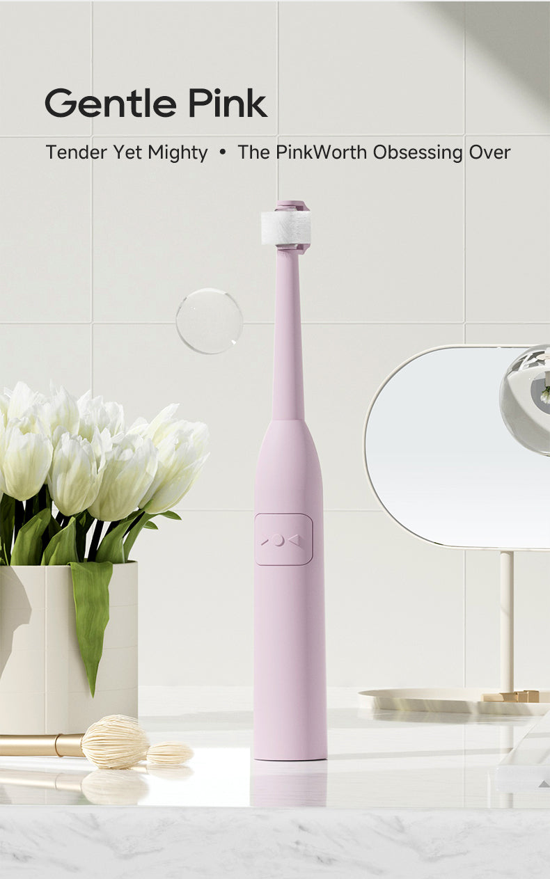 Bass Brushing Technique - Giggo Electric Toothbrush  (Gentle Pink)